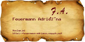 Feuermann Adriána névjegykártya